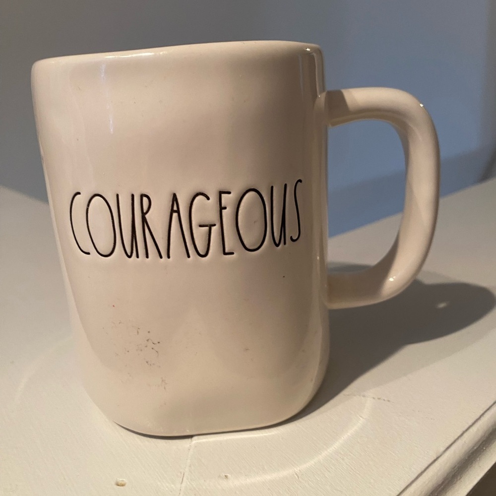 Rae Dunn Courageous White Mug